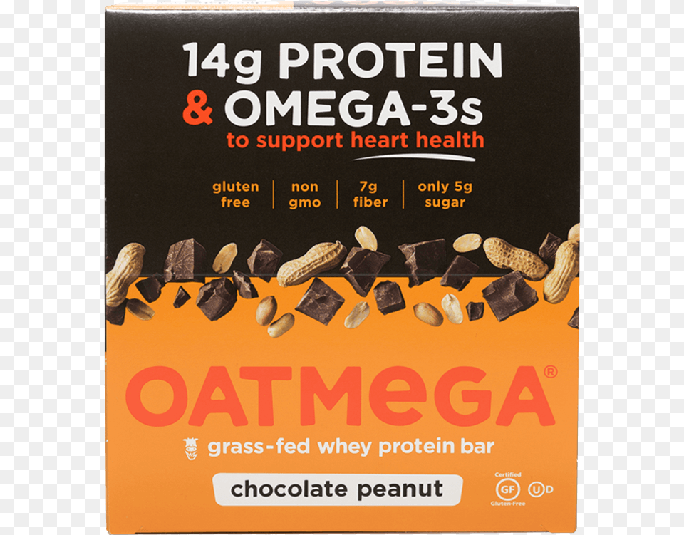 Oatmega Chocolate Peanut Crisp Protein Bar Flyer, Advertisement, Food, Nut, Plant Free Png Download