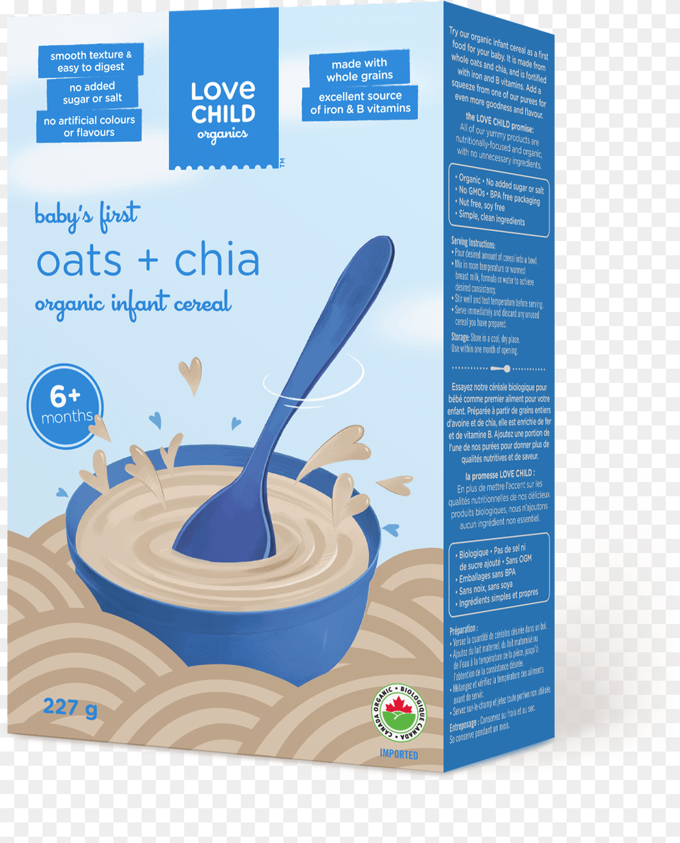 Oats Chia Oat And Chia Baby Cereal, Advertisement, Cutlery, Spoon, Bowl Free Png Download