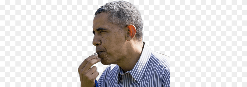 Obama Blowing Whistle Transparent Background, Face, Head, Person, Photography Free Png