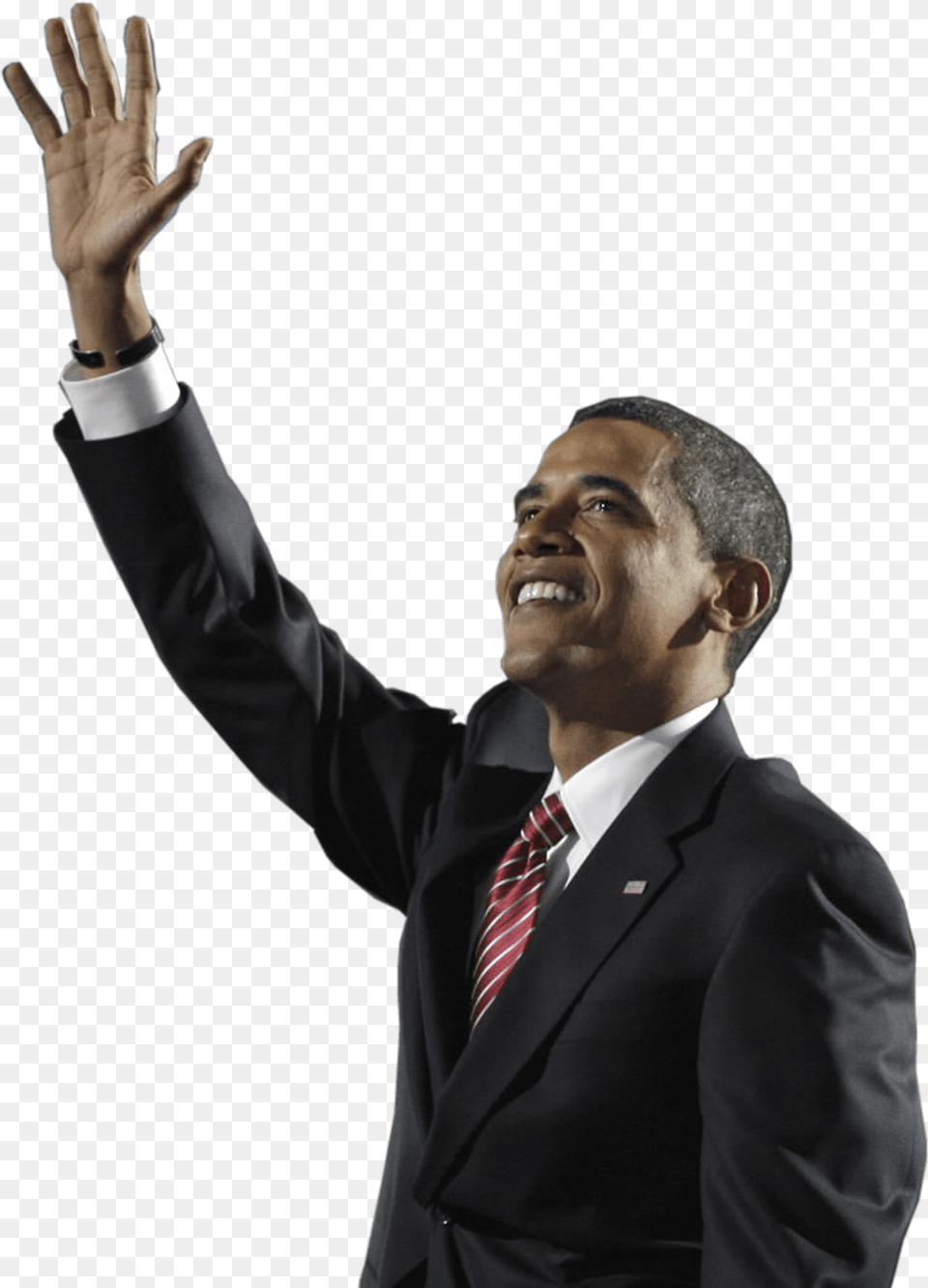 Obama Face Person Looking Up Transparent, Happy, Head, Suit, Clothing Free Png