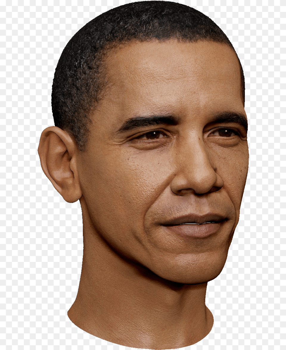Obama Head Barack Obama Face Transparent, Adult, Portrait, Photography, Person Png Image