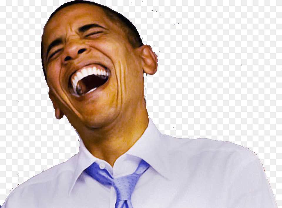 Obama Laughing Laughing, Head, Male, Person, Happy Free Png Download