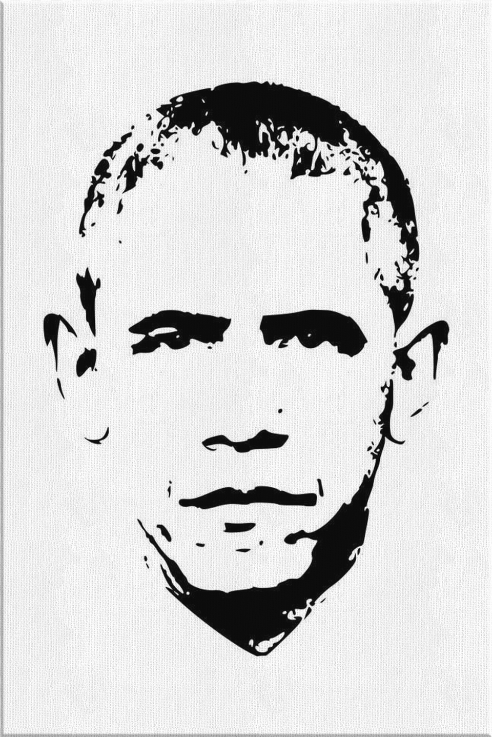 Obama Minimalistic, Stencil, Adult, Male, Man Png Image