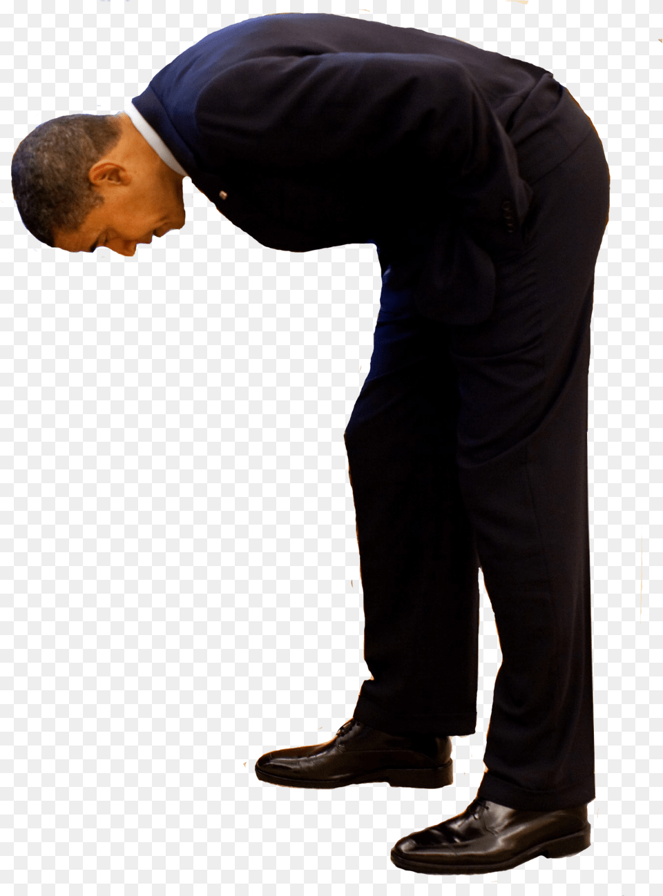 Obama Standing Man Looking Down Clipart Full Obama Looking Down At Phone, Clothing, Shoe, Footwear, Adult Png Image