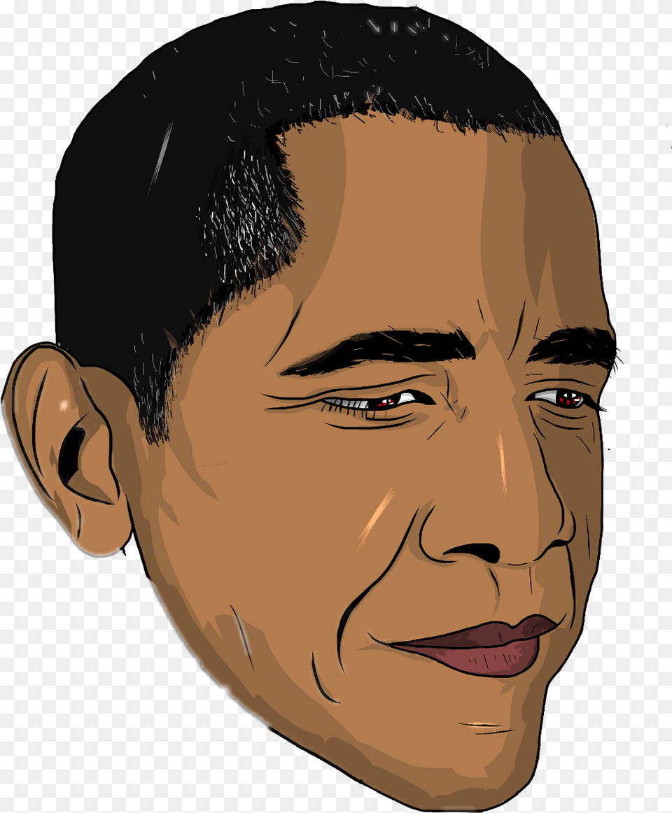 Obama Vectorfreetoedit Illustration, Sad, Face, Frown, Head Free Png Download