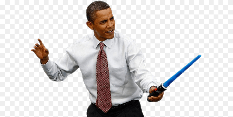 Obama With A Lightsaber, Accessories, Tie, Clothing, Shirt Png Image