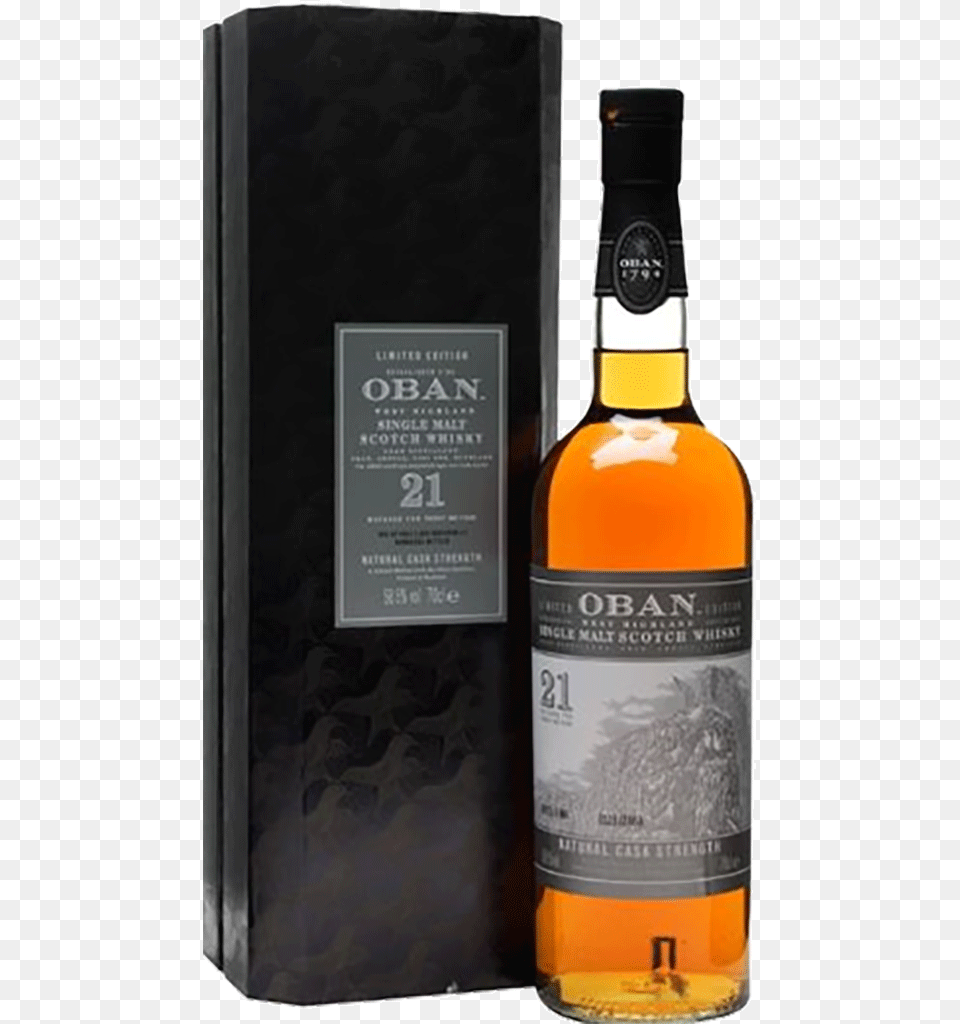 Oban 21 Yo Single Malt Scotch Whisky 750 Ml, Alcohol, Beverage, Liquor, Bottle Png Image