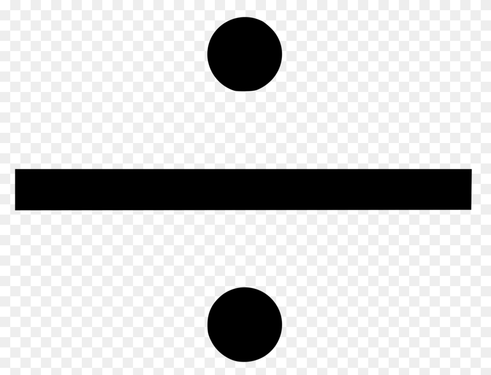 Obelus Division Sign Symbol Mathematics, Gray Free Transparent Png