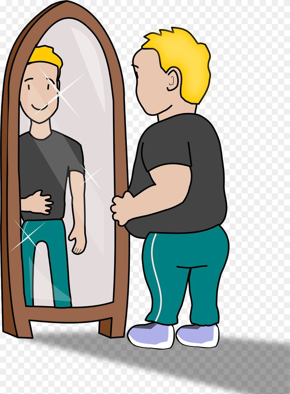 Obesity Losing Weight Cartoon, Person, Adult, Male, Man Free Png Download