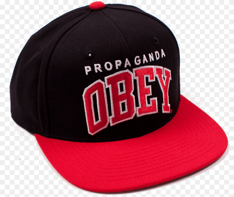 Obey Black Letter Cap Snapback Hat Image Cap Background, Baseball Cap, Clothing Png