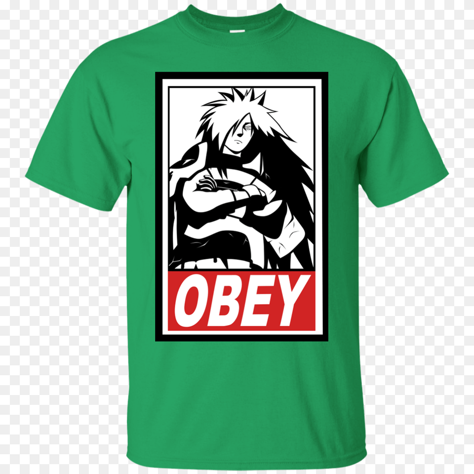 Obey Madara Uchiha T Shirt Men, Clothing, T-shirt, Person, Face Png