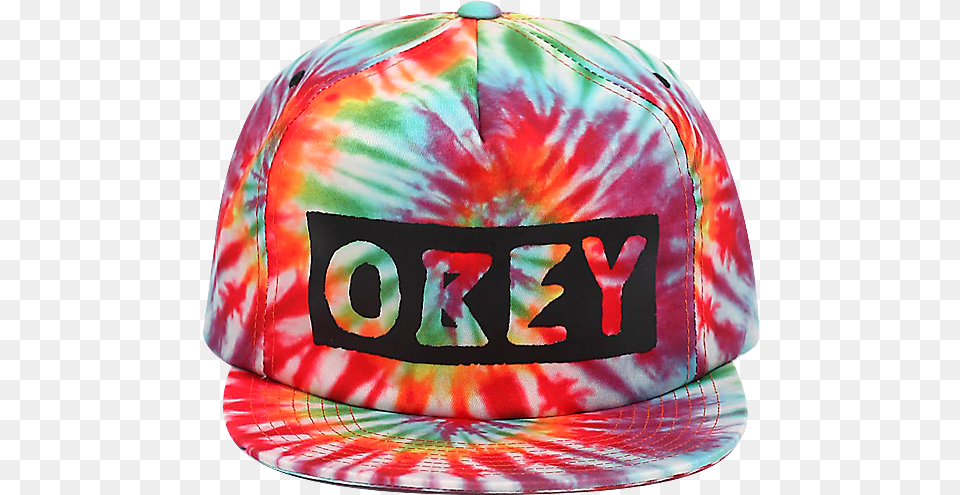Obey Phil Hat Tie Dye Yeah Baseball Cap, Baseball Cap, Clothing Free Png