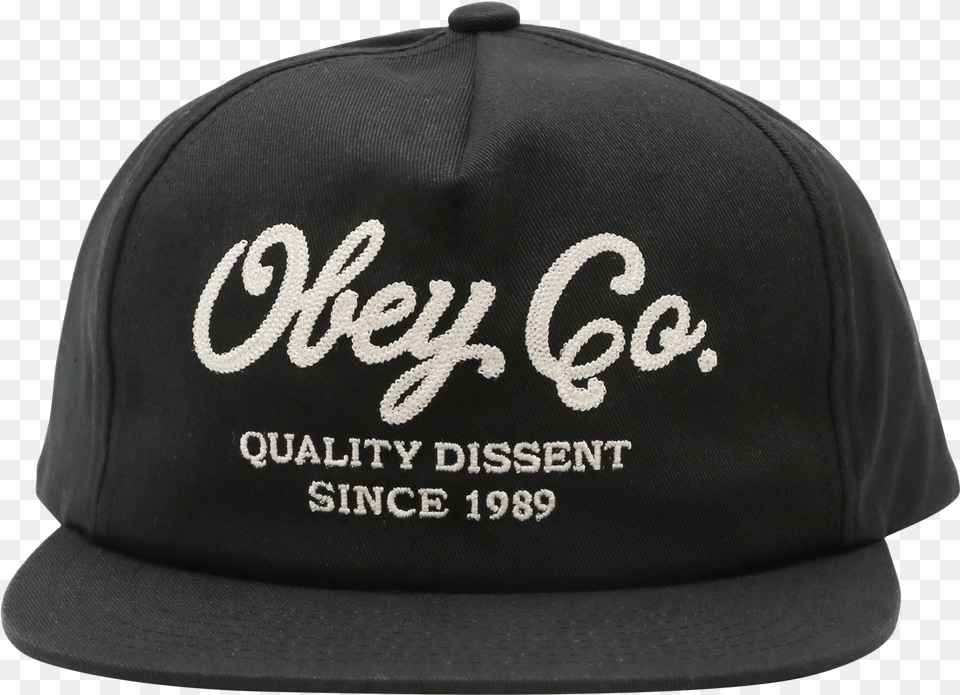 Obey Quality Dissent Snapback Black Yeah Baseball Cap, Baseball Cap, Clothing, Hat Free Png