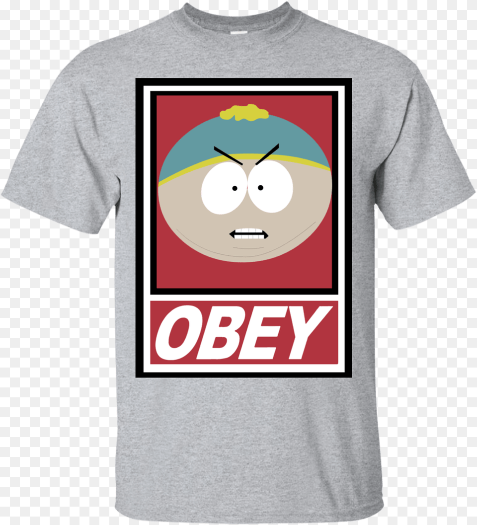 Obey South Park Cartman Funny Men39s T Shirt Donald Trump Build The Wall 2016 Shirt, Clothing, T-shirt, Face, Head Free Transparent Png