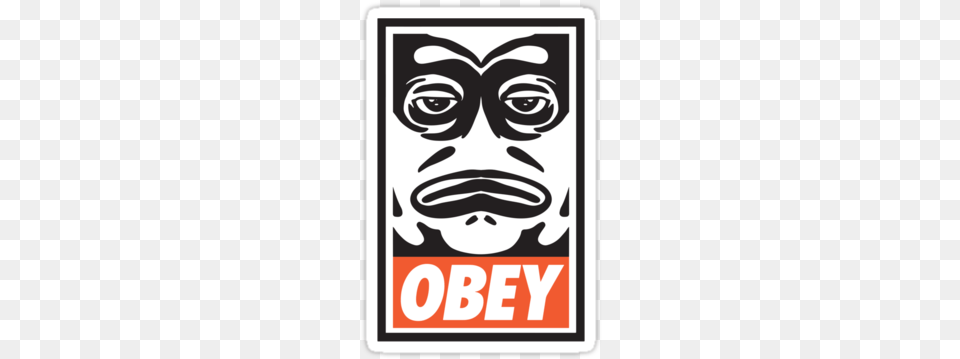 Obey The Meme Obey Clothing Brand Logo, Sticker, Person, Stencil, Advertisement Png Image