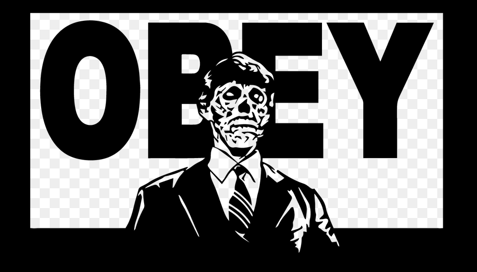 Obey They Live Vector Graphic Artwork 800px They Live Obey, Gray Png Image