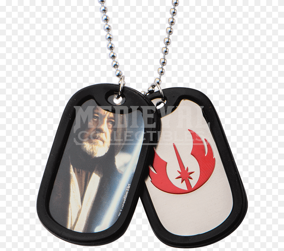 Obi Wan Double Dog Tag Necklace, Accessories, Pendant, Jewelry, Man Free Png