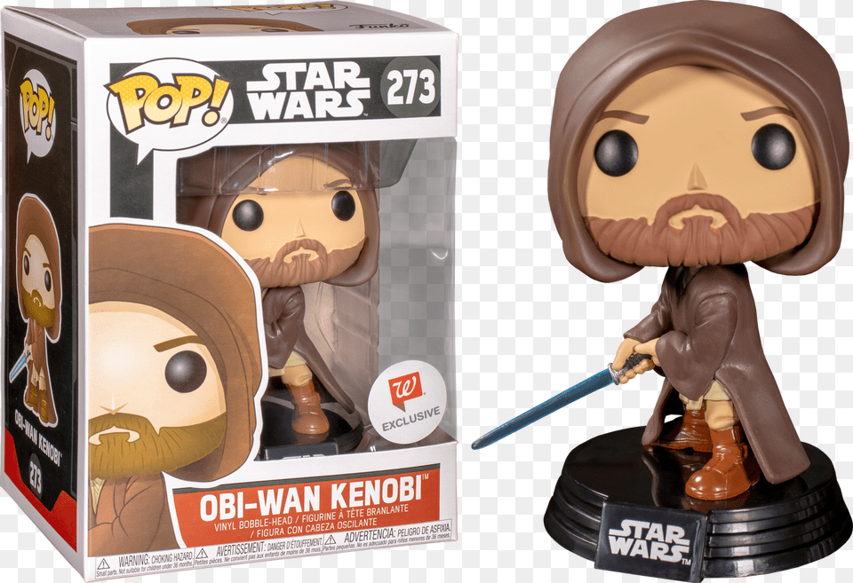 Obi Wan Kenobi Hooded Pop Vinyl Figure Star Wars Funko Pop 2019, Figurine, Person, Head, Face Png