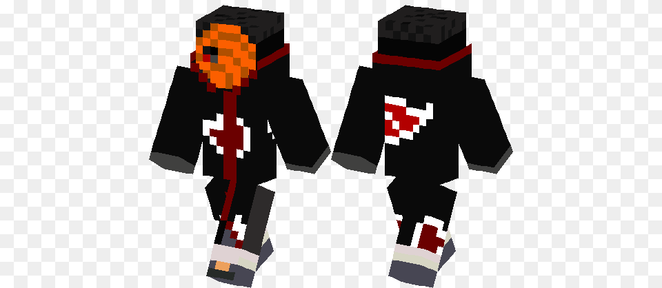 Obito Mask Minecraft Skin Minecraft Hub, Clothing, Coat, Formal Wear, Person Free Transparent Png