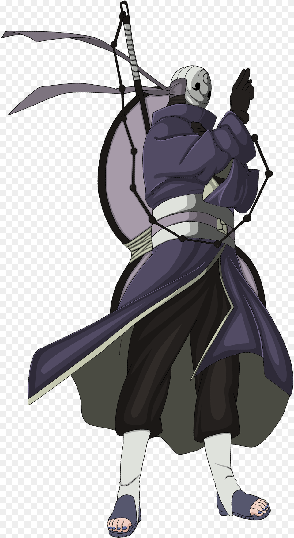 Obito White Mask, Weapon, Sword, Adult, Person Png Image