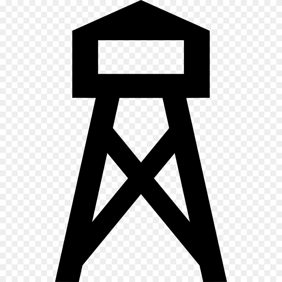 Observation Tower A Black Clipart, Architecture, Building, Cross, Symbol Png