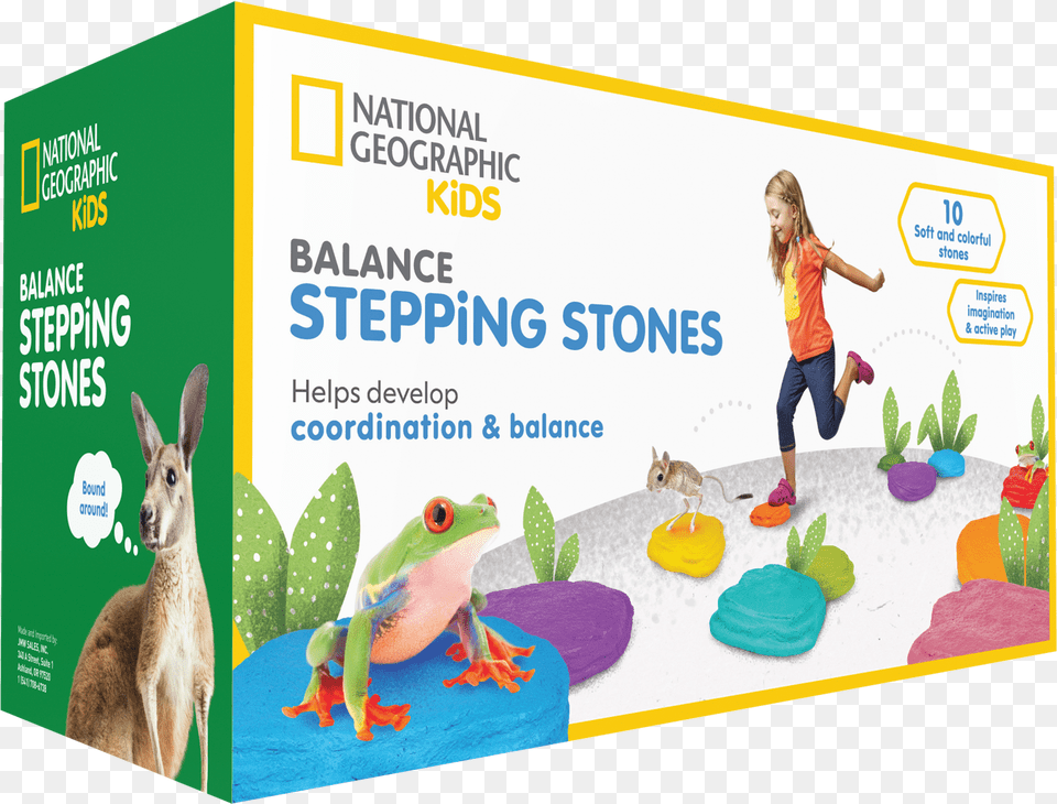 Obstacle Course Balance Stepping Stones National Geographic Stepping Stones, Child, Person, Female, Girl Png Image