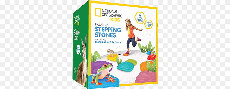 Obstacle Course Stepping Stones Balance Toy National Geographic Stepping Stones, Child, Female, Girl, Person Free Transparent Png