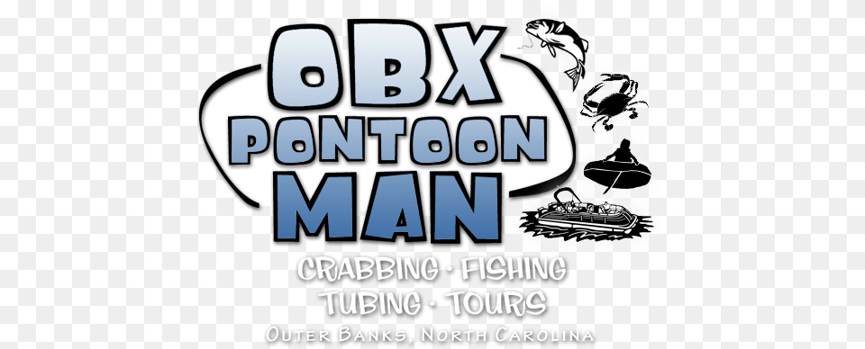 Obx Pontoon Man Fishing Crabbing Sunset Tours Vinyl Decal Mural Sticker Bass Fishing Fish Boat Angling, Advertisement, Poster, Bbq, Cooking Free Png