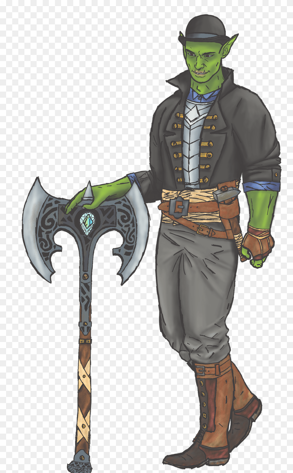 Oc Art Easton Winfield Bounty Hunting Half Orc Paladin Half Orc Bounty Hunter, Adult, Male, Man, Person Free Png Download