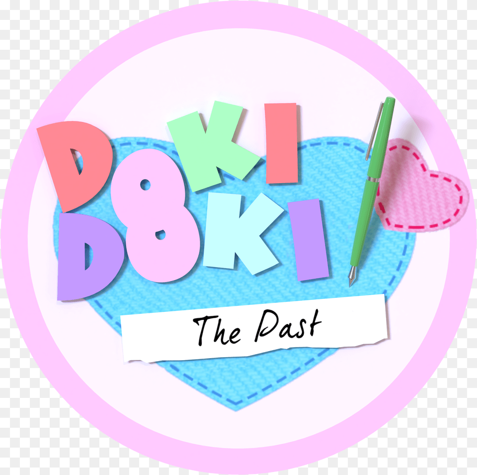 Oc Fanart3d Logo Doki Doki Literature Logo, Pen, Text, Pattern, Applique Free Transparent Png