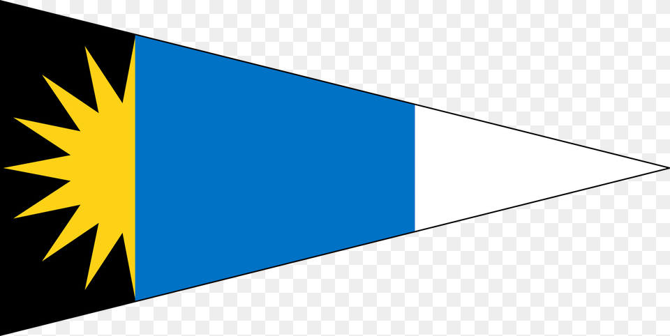 Oca Pennant Flag For Antigua And Barbuda Antigua And Barbuda, Triangle Png Image