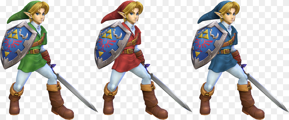 Ocarina Of Time Link Team Colors Oot Link, Weapon, Sword, Adult, Person Png