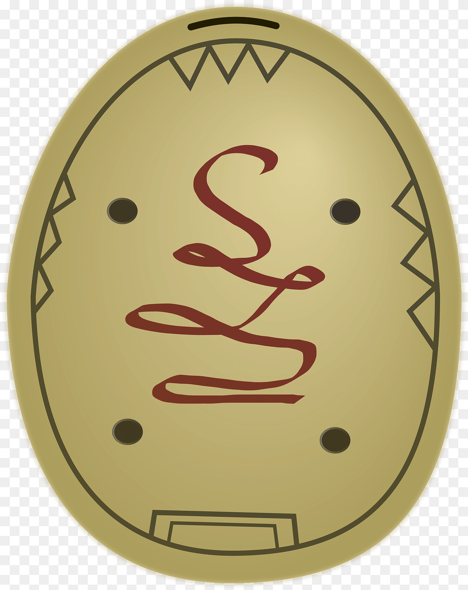 Ocarina Top Clipart, Gold, Disk, Text Png Image