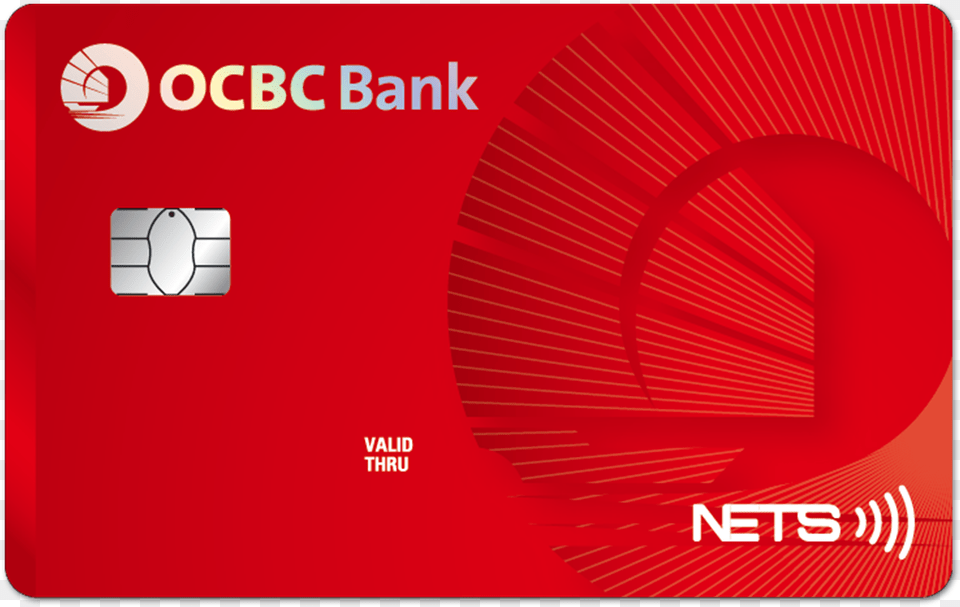 Ocbc Atm Contactless Card Carmine, Text, Credit Card Png