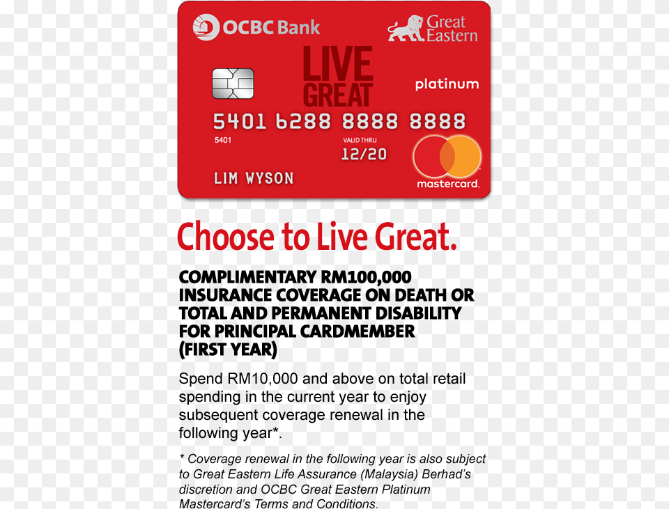 Ocbc Great Eastern Credit Card, Text, Credit Card Png