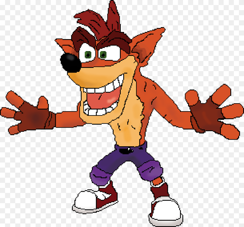 Occcnewbie Crash Bandicoot Pixel Art Crash Bandicoot Pixel, Baby, Person, Cartoon Free Png