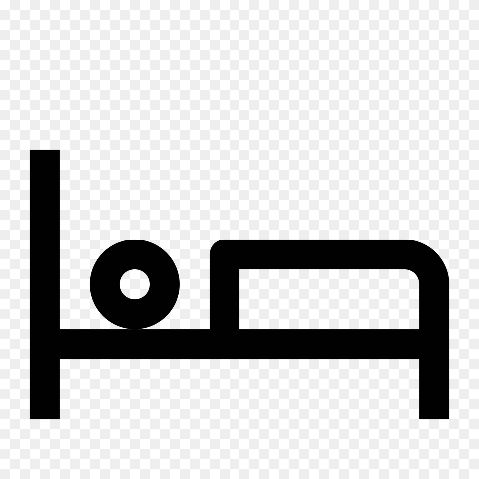 Occupied Bed Icon, Gray Free Png