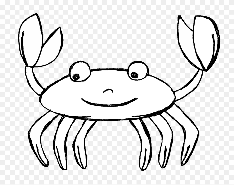 Ocean Animals Clipart Black And White Winging, Seafood, Food, Sea Life, Invertebrate Free Png