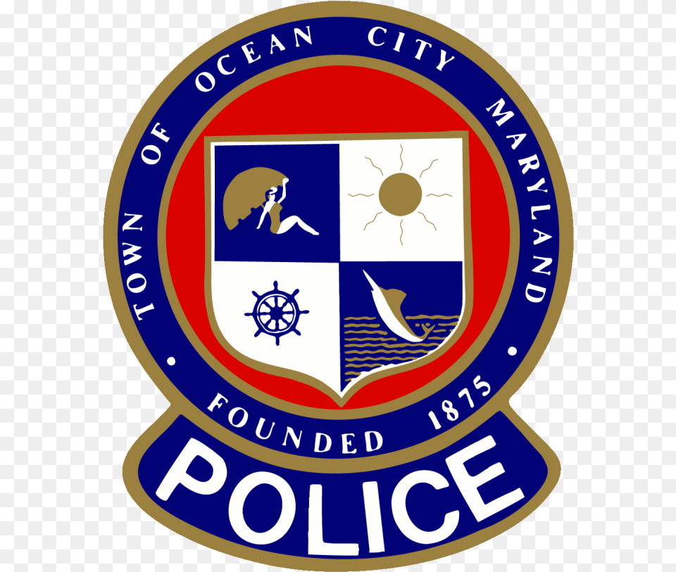 Ocean City Police Department, Badge, Logo, Symbol, Emblem Free Png