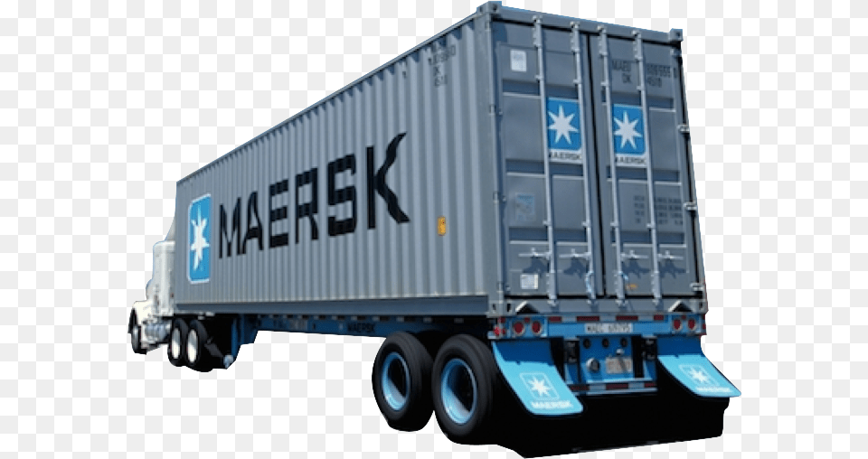 Ocean Container On Truck, Moving Van, Transportation, Van, Vehicle Free Transparent Png
