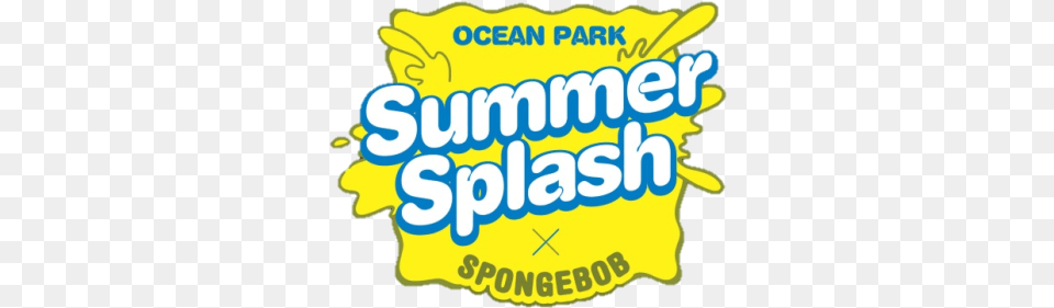 Ocean Park Summer Splash X Spongebob Logo Eec45c Ocean Park Summer Splash, Sticker, Text Free Transparent Png