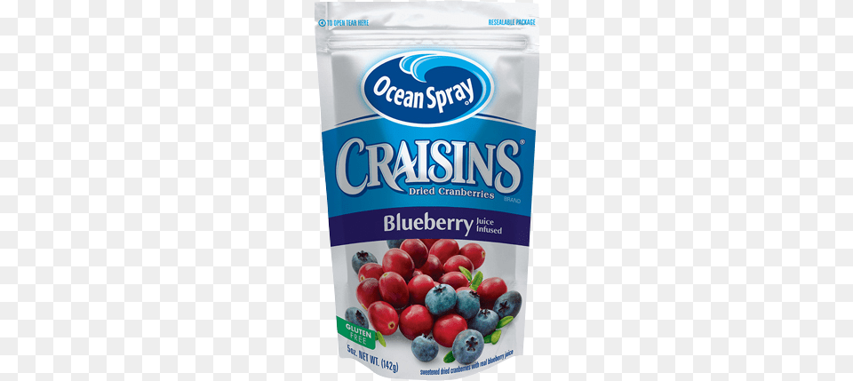 Ocean Spray Craisins Dried Cranberries Blueberry, Berry, Food, Fruit, Plant Png Image