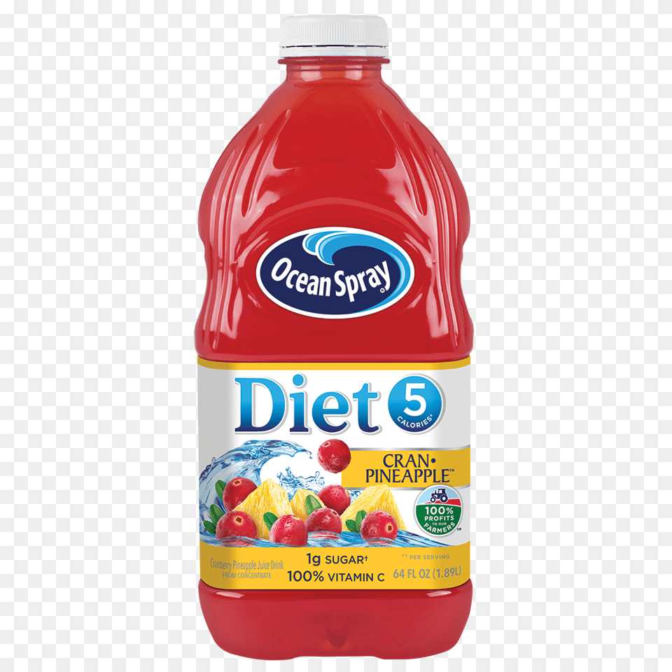 Ocean Spray Diet Juice Cran Pineapple Fl Oz Count, Food, Ketchup, Beverage Free Png Download