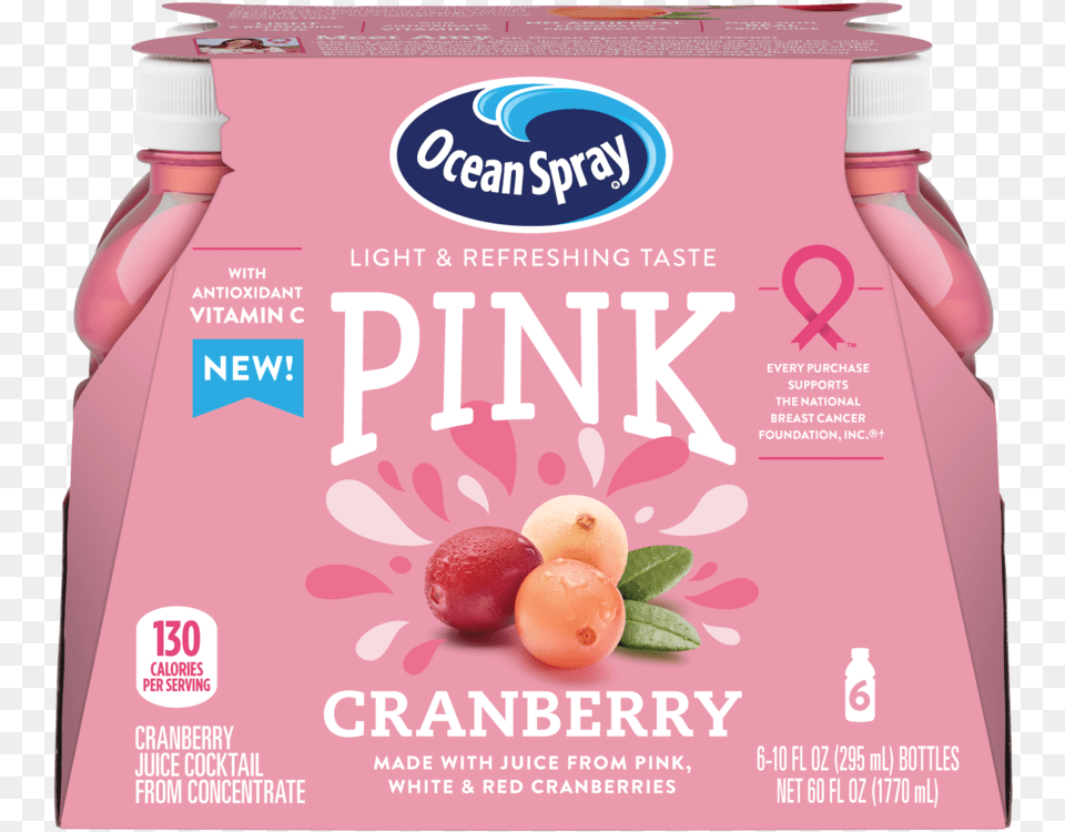Ocean Spray Pink Cranberry Juice, Beverage, Food, Fruit, Plant Free Png Download