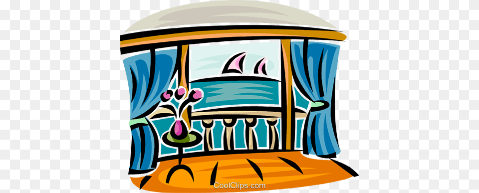 Ocean View From A Balcony Royalty Vector Clip Art, Outdoors, Amusement Park, Carousel, Play Png