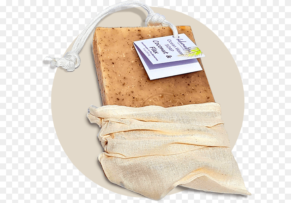 Ocean Water Coconut Flax Soap Flatbread, Bag, Home Decor, Linen, Accessories Png Image