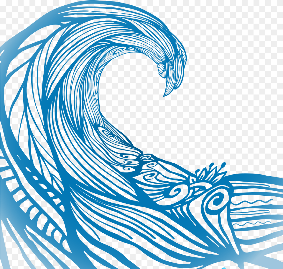 Ocean Wave Vector, Nature, Outdoors, Sea, Water Png Image