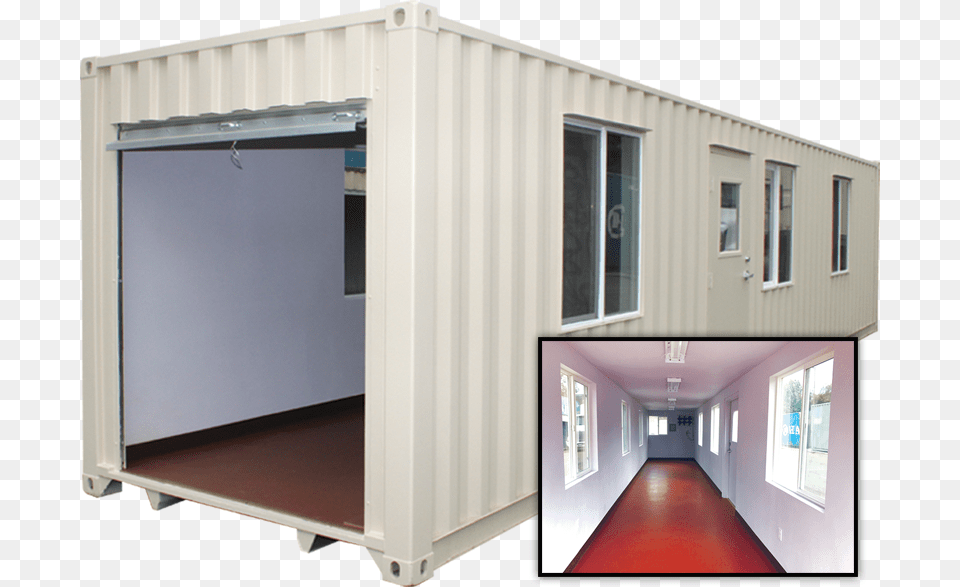 Oceanside Storage Containers 40 Foot Office Container, Architecture, Building, Door, Floor Png Image