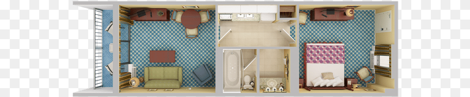 Oceanview Junior Jacuzzi Suite Top Down Copy Floor Plan, Couch, Furniture, Indoors, Bathroom Free Transparent Png