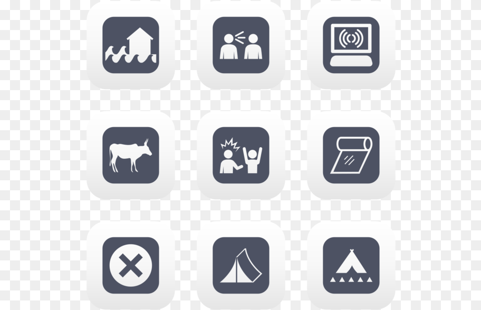 Ocha Inv Icon In Style Flat Rounded Square Blue Gray, Recycling Symbol, Symbol Png Image